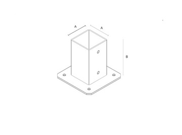 ОСНОВАНИЕ СТОЙКИ БОЛТОВОЕ, АНКЕРНЫЙ КРОНШТЕЙН 100x100
