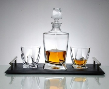 BOHEMIA QUADRO WHISKY KARAFKA + 6 SZKLANEK PREZENT