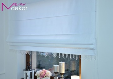 РИМСКИЕ ШТОРЫ С ЦЕПОЧНЫМ МЕХАНИЗМОМ, БЕЛАЯ ШТОРА