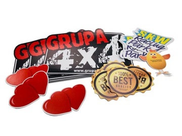 NAKLEJKI REKLAMOWE KAŻDA OSOBNO ZADRUK 100x100cm