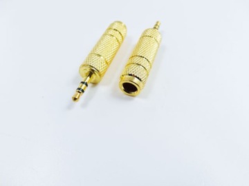 przejście wt mini jack / gn duży jack stereo gold