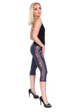 3/4 КРУЖЕВНЫЕ ЛЕГГИНСЫ LAMPAS JEANS 3XL LPL3/4