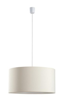 Lampa Wisząca Walec Ecru Klosz Duży Fi-50 cm H-25