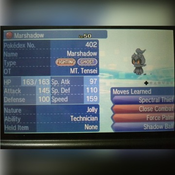 Mityczny Pokemon Marshadow