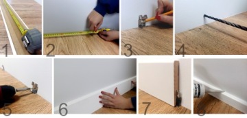 ПЛИНТУС 8 см из МДФ АНТРАЦИТОВОГО цвета