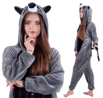 SZOP Pracz PIŻAMA Kigurumi Onesie Przebranie Kombinezon Pajacyk Dres 146