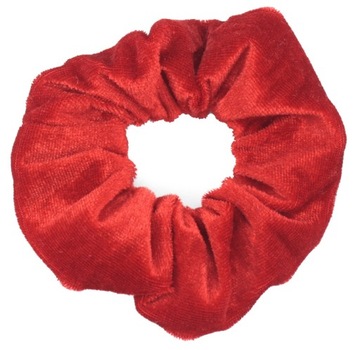 GUMKA DO WŁOSÓW DUŻA AKSAMITKA SCRUNCHIES CZERWONA