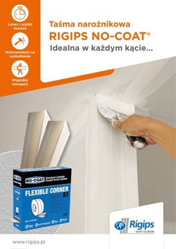 RIGIPS ГИБКИЙ УГОЛ БЕЗ ПОКРЫТИЯ Угловая лента