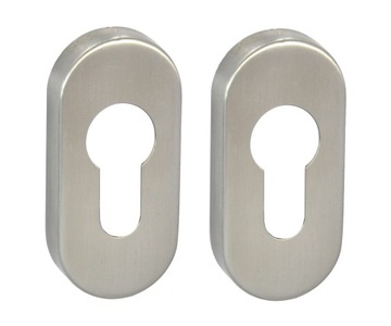 SZYLD ROZETA OWALNA STAL NIERDZEWNA INOX WKŁAD