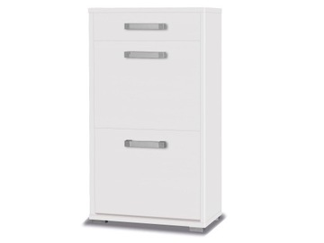 MS18 SZAFKA KOMODA NA BUTY Biała z koszykami 55 cm