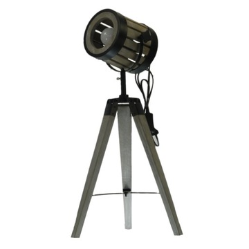 NOWOCZESNA LAMPA PODŁOGOWA TRÓJNÓG TRIPOD DREWNO