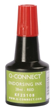 Tusz do pieczątek stempli Q-CONNECT 28ML CZERWONY