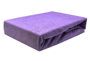 Prześcieradło frotte z gumką 180x200 fioletowe