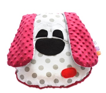 Poduszka pies minky bawełna 35x35 przytulanka