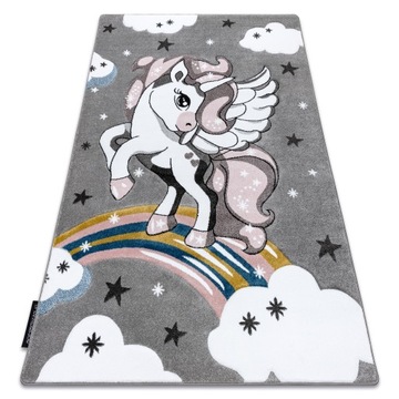 DYWAN DLA DZIECI 120x170 UNICORN BULDOG KUCYK