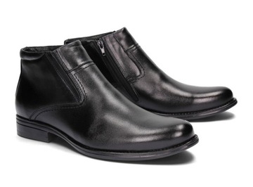 МУЖСКИЕ ЗИМНИЕ Ботинки Челси, ПОЛЬСКАЯ КОЖА 282 CZ 40