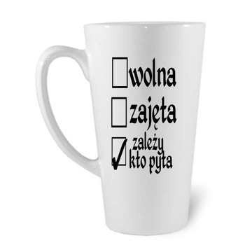 KUBEK LATTE ZE ŚMIESZNYM NADRUKIEM