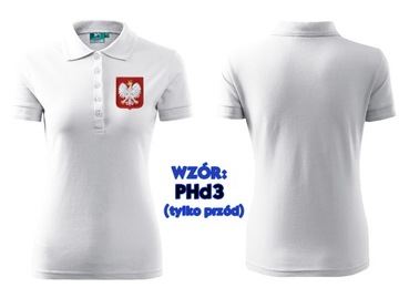 Футболка-поло женская FAN POLAND EAGLE с вышивкой M