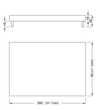 КРОВАТЬ LUXOR CHENILL HOTEL 90x200 6 НОЖКОВ