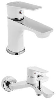INVENA BATERIA UMYWALKOWA+WANNOWA DOKOS BIAŁA