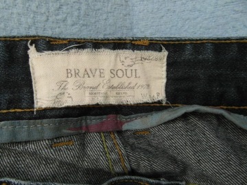 Spodnie jeans BRAVE & SOUL granatowe