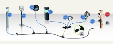 Светодиодный садовый светильник, садовые лампы 31,5 см 12В