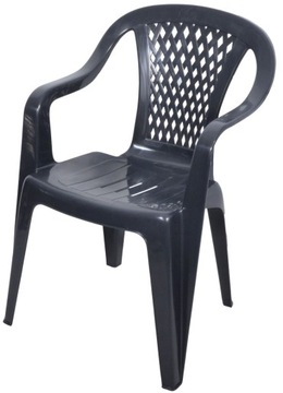 КОМПЛЕКТ STRONG GRAPHITE 6+1 БОЛЬШОЙ СТОЛ И ПЛАСТИКОВЫЕ СТУЛЬЯ