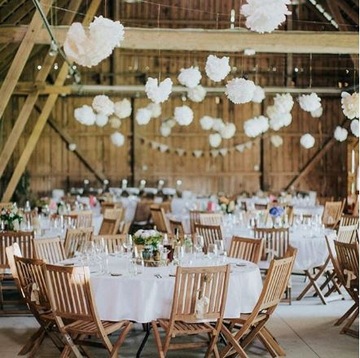 Помпоны из папиросной бумаги, бумага, 15 см, красные