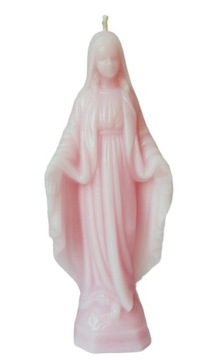 Maryja Świeczka różowa 15 cm