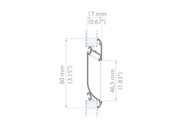 KLUŚ OBIT светодиодный профиль из анодированного алюминия - 3м