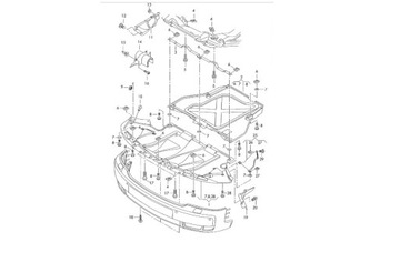 КОМПЛЕКТ НИЖНИХ ЗАЖИМОВ КРЫШКИ В ПЕРЕДНЕЙ ЧАСТИ AUDI A6 C5 A6 C6