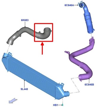 FORD KUGA 2,0 TDCI PŘÍVOD TURBO INTERCOOLER