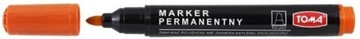 MARKER PERMANENTNY Z OKRAGŁĄ KOŃCÓWKĄ, POMARAŃCZOWY, TOMA TO-202