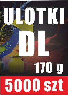 Grube 170g Ulotki DL 5000 szt Kolor Dwie Strony
