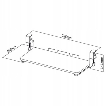 ДЕРЖАТЕЛЬ ПОЛКИ ДЛЯ КЛАВИАТУРЫ НАСТЛА