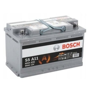 AKUMULATOR BOSCH S5 AGM 80AH 800A S5A11 START STOP
