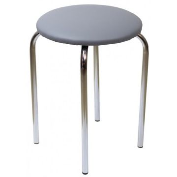 Taboret chromowy szary Eko. Do kuchni. Gratis