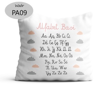 Подушка с алфавитом и дизайном подарков с именем ребенка