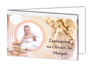 Zaproszenia Foto na Chrzest z zdjęciem - Chrzest