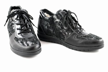 RIEKER N0130 TEX Женские ботильоны, черная кожа, R.37