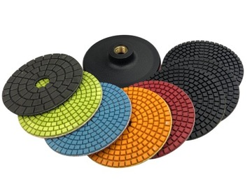 KPL 8 SZT DYSK POLERSKI RZEPIK #50 - BUFF + UCHWYT