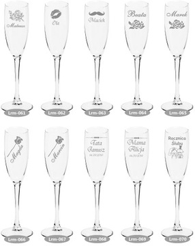Бокалы для шампанского с гравировкой на свадьбу