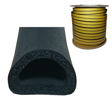 Uszczelka samoprzylepna SD-112 CZARNA 21x15mm 50mb