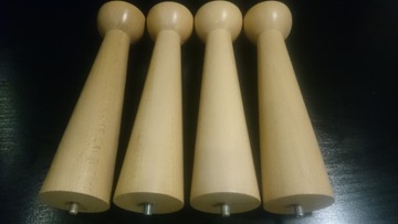 Noga drewniana bukowa TOCZONA LAKIEROWANA 23cm
