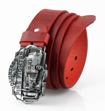 SKÓRZANY PASEK DO SPODNI 4 CM FIRE FIGHTER 95