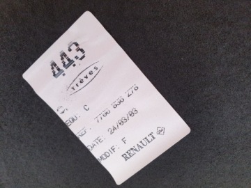 ВКЛАДЫШ НАПОЛЬНОГО ВЕЩЕВОГО ОТДЕЛЕНИЯ RENAULT SCENIC I EU