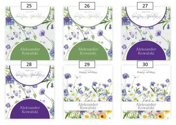 СВАДЕБНЫЕ ВИЗИТКИ НА СТОЛ с полевыми цветами