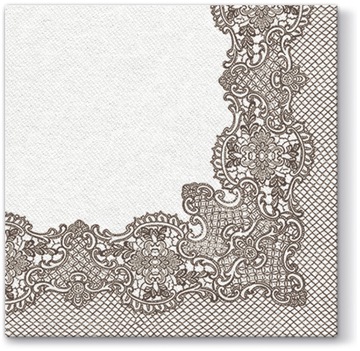 Serwety FLIZELINOWE KORONKA BRĄZ PAW 60 g 40x40 CM