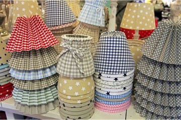 Белый каркас абажура, абажур ручной работы