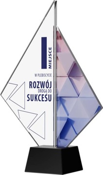 ELEGANCKA STATUETKA SZKLANA - KOLOR GRAWER - ETUI